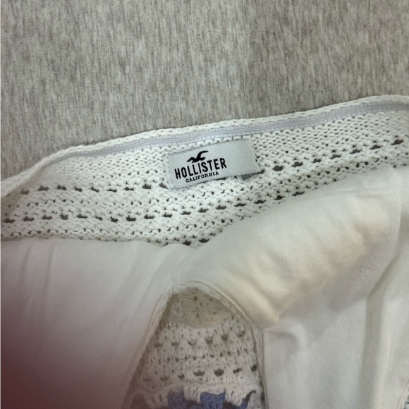 HOLISTER CROCHET BABY BLUE HALTER TOP - Picture 2 of 8